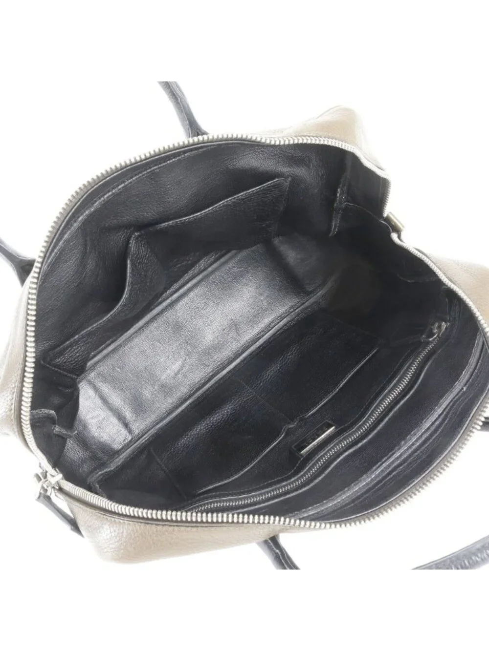 Prada White Tagged Leather Business Document Briefcase Tote Bag A4 Black